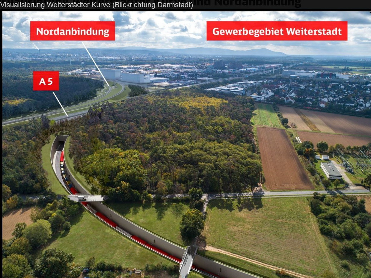 ALW-GRÜNE zur geplanten Trassenführung der Bahn bei Weiterstadt 